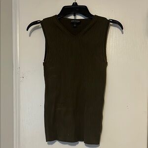 Banana Republic Green Ribbed Sleeveless Tank Top